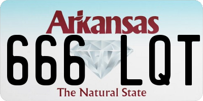 AR license plate 666LQT