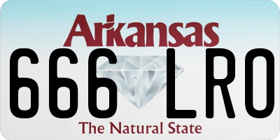 AR license plate 666LRO