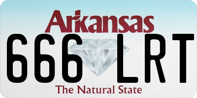 AR license plate 666LRT
