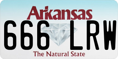 AR license plate 666LRW