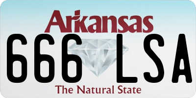 AR license plate 666LSA