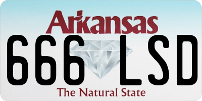 AR license plate 666LSD