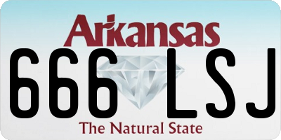 AR license plate 666LSJ