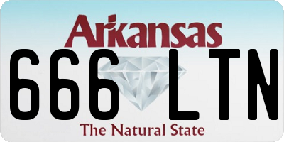 AR license plate 666LTN