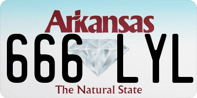 AR license plate 666LYL