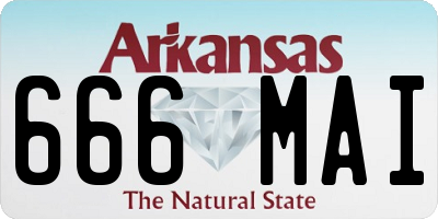 AR license plate 666MAI