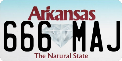 AR license plate 666MAJ