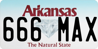 AR license plate 666MAX