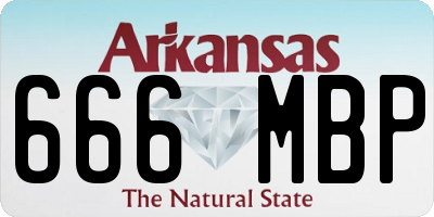 AR license plate 666MBP