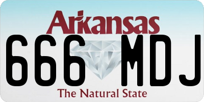 AR license plate 666MDJ