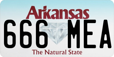 AR license plate 666MEA