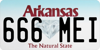 AR license plate 666MEI