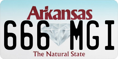 AR license plate 666MGI