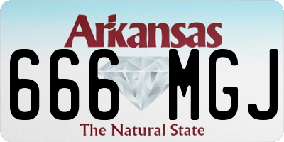 AR license plate 666MGJ