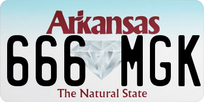 AR license plate 666MGK