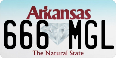 AR license plate 666MGL