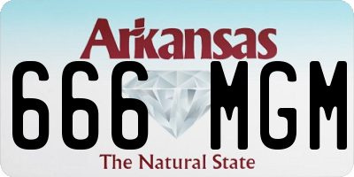 AR license plate 666MGM