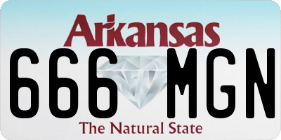 AR license plate 666MGN