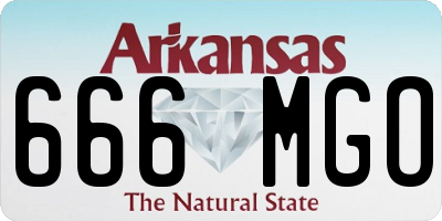 AR license plate 666MGO