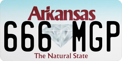 AR license plate 666MGP