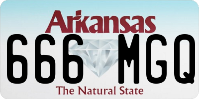 AR license plate 666MGQ