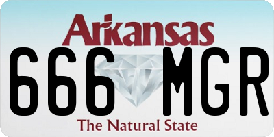 AR license plate 666MGR