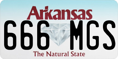 AR license plate 666MGS