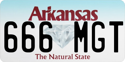 AR license plate 666MGT