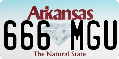 AR license plate 666MGU