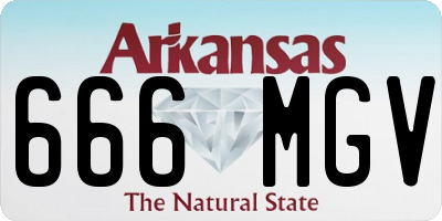 AR license plate 666MGV