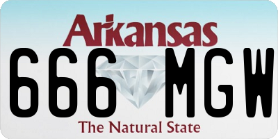 AR license plate 666MGW