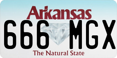AR license plate 666MGX