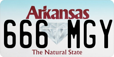 AR license plate 666MGY