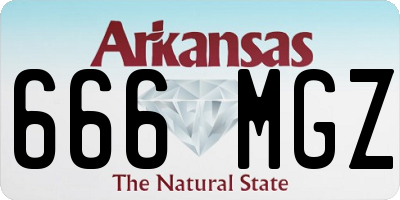 AR license plate 666MGZ