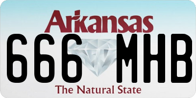 AR license plate 666MHB