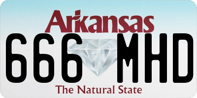 AR license plate 666MHD