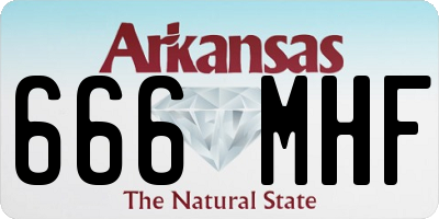AR license plate 666MHF