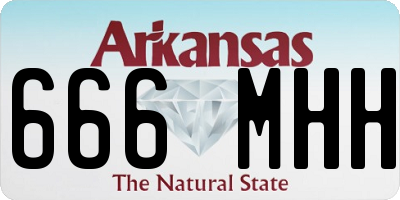 AR license plate 666MHH