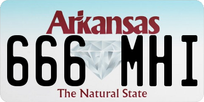 AR license plate 666MHI