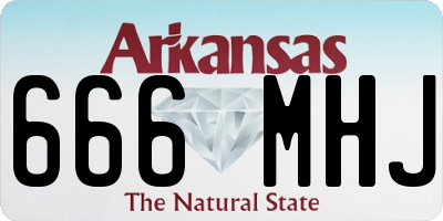 AR license plate 666MHJ