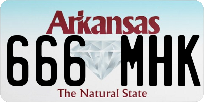 AR license plate 666MHK
