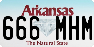 AR license plate 666MHM