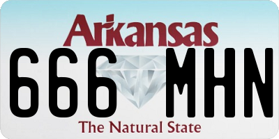 AR license plate 666MHN