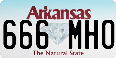 AR license plate 666MHO