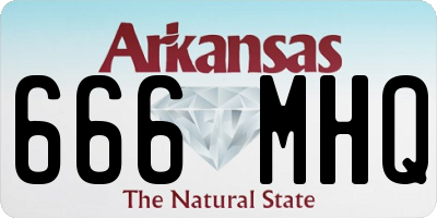 AR license plate 666MHQ