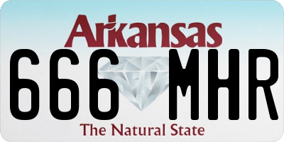 AR license plate 666MHR