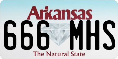 AR license plate 666MHS