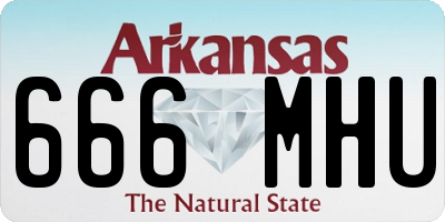 AR license plate 666MHU