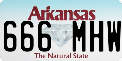 AR license plate 666MHW