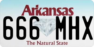 AR license plate 666MHX